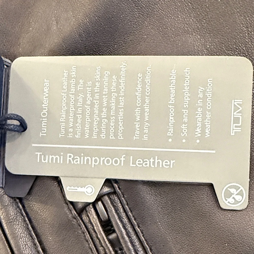 Tumi Dark Brown rainproof Leather Jacket